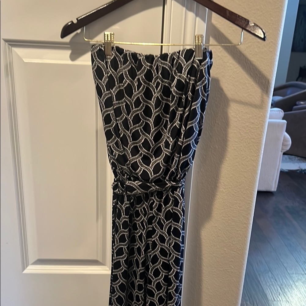 Ariella Black and White Geometric Jumpsuit